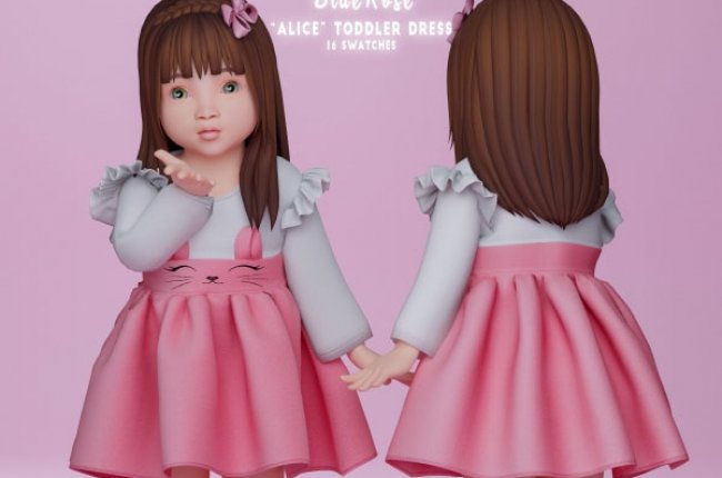 alice toddler dress от bluerose-sims