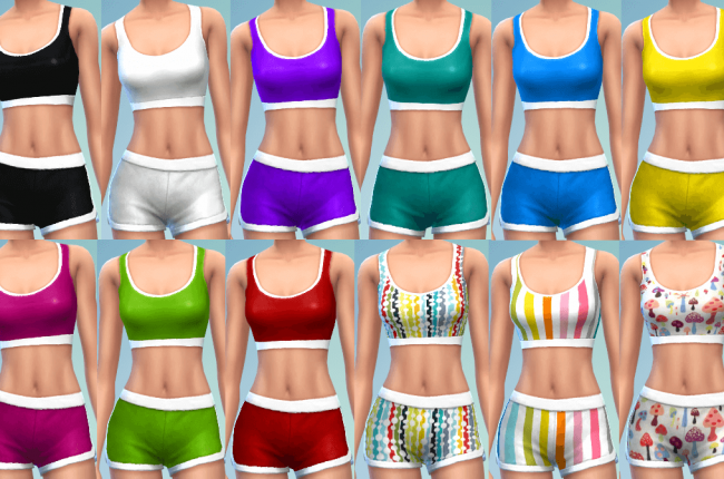 12 SPORTS BRA RECOLORS! от The Simsperience