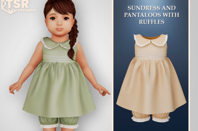 Sundress and pantaloons with ruffles от MysteriousOo