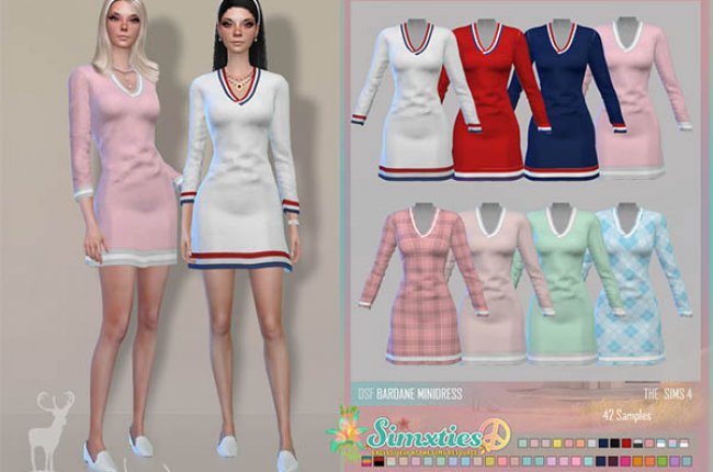 SIMXTIES_ BARDANE MINIDRESS от DanSimsFantasy