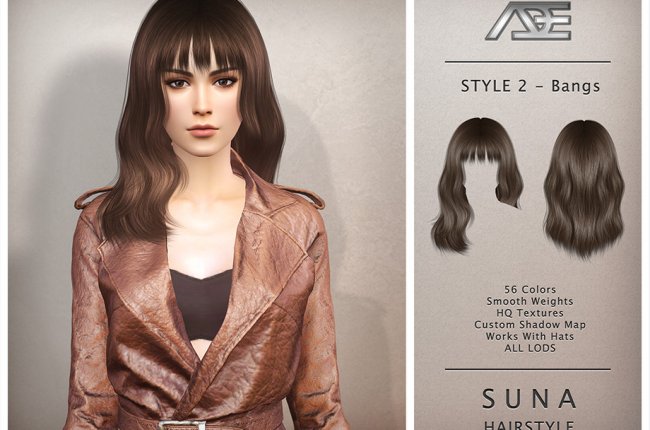 Suna - Style 2 with Bangs (Hairstyle) от Ade_Darma
